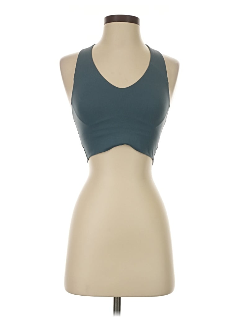 Pre-owned Spanx Tank Top Teal Halter Neckline Tops