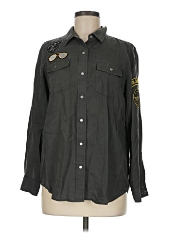 Karl Lagerfeld Paris Long Sleeve Button-Down Shirt (view 1)