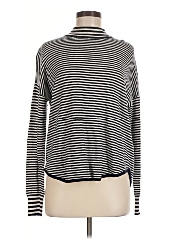Madewell Stripe-Mix Ashbury Mockneck Sweater (view 1)