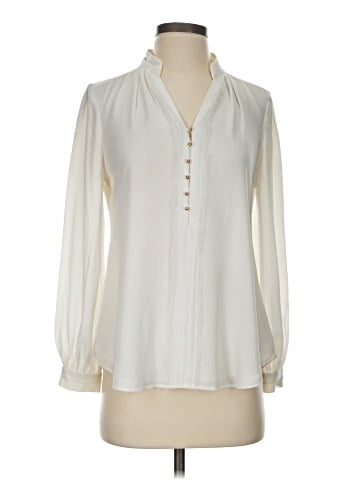 White House Black Market Long Sleeve Blouse (view 1)