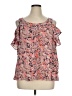 Maeve Pink Short Sleeve Blouse Size XL - photo 1