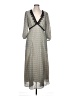 Leon Max 100% Polyester Chevron-herringbone Gray Casual Dress Size L - photo 1