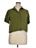 Rose + Olive Green Short Sleeve Blouse Size XL - photo 1