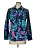 Appleseeds Floral Teal Long Sleeve Blouse Size 10 - photo 1