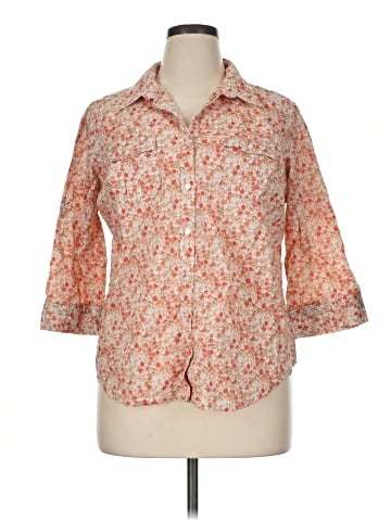 St. John's Bay 3/4 Sleeve Button-Down Shirt (view 1)