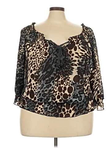 Agora 3/4 Sleeve Blouse (view 1)