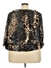 Agora 100% Polyester Animal Print Brown 3/4 Sleeve Blouse Size 2X - photo 2