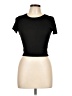 Active Basic Black Short Sleeve Turtleneck Size L - photo 1