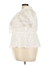 River Island 100% Polyester Ivory Short Sleeve Blouse Size 22 - photo 5