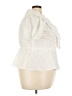 River Island 100% Polyester Ivory Short Sleeve Blouse Size 22 - photo 4