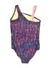 Lands' End Chevron-herringbone Purple One Piece Swimsuit Size 7 - photo 2