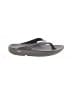 Oofos Gray Flip Flops Size 10 - photo 1