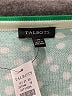 Talbots Polka Dots Green Cardigan Size M - photo 3