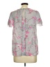 Banana Republic 100% Polyester Gray Short Sleeve Blouse Size M - photo 2