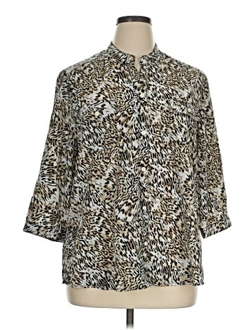 Southern Lady 3/4 Sleeve Button-Down Shirt (view 1)