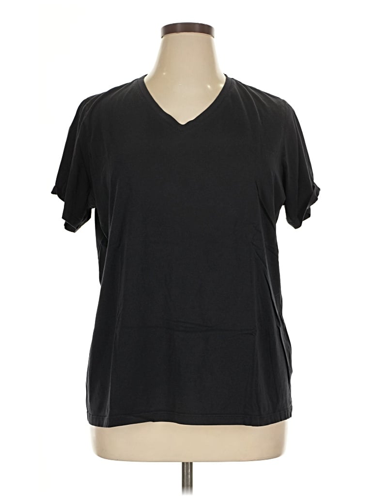 Pre-owned Lands' End Short Sleeve T-shirt In Black