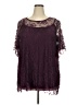 Torrid Burgundy Short Sleeve Blouse Size 3X Plus (3) - photo 1