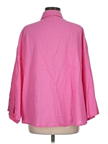 Berlook 3/4 Sleeve Button-Down Shirt (view 2)