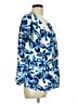 Fred David 100% Polyester Blue Short Sleeve Blouse Size M - photo 4