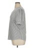 Adrianna Papell Houndstooth Silver Short Sleeve Top Size XL - photo 5