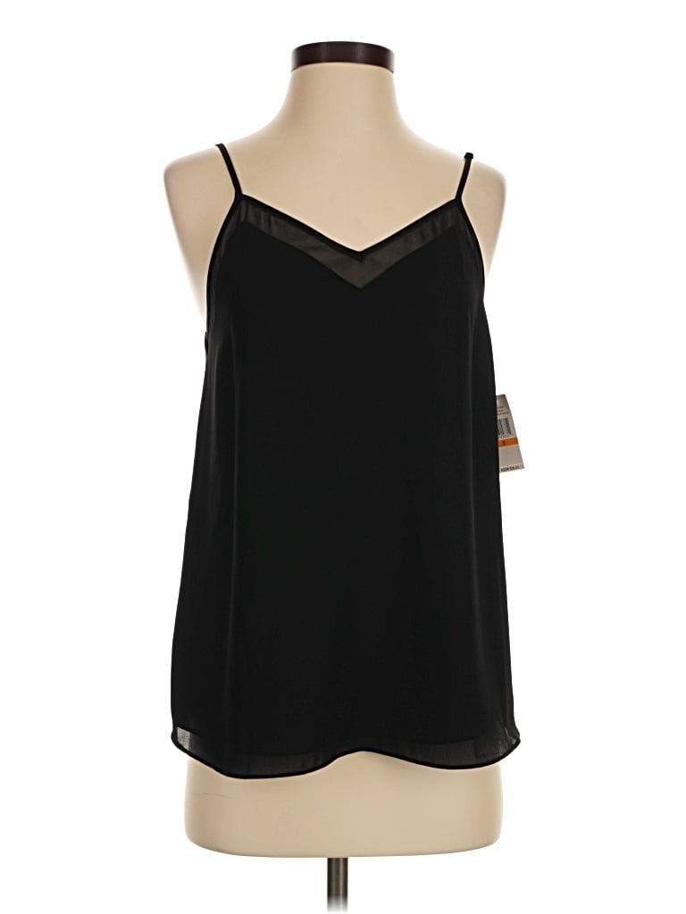 1.state Tank Top Black Halter Neckline Tops