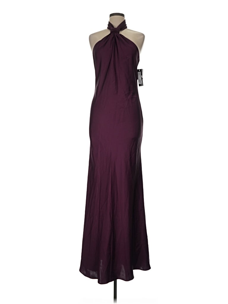 Pre-owned Betsy & Adam Cocktail Dress In Burgundy