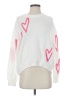 Elan Hearts White Pullover Sweater Size S - photo 1