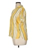 Unique Spectrum 100% Polyester Stripes Yellow Short Sleeve Blouse Size XL - photo 5