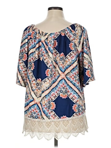 Bobeau 3/4 Sleeve Blouse (view 2)