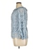 Aziz 100% Polyester Blue 3/4 Sleeve Blouse Size L - photo 5