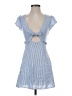 Lulus 100% Rayon Stripes Blue Casual Dress Size XS - photo 1