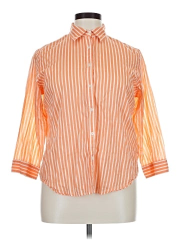 Lauren by Ralph Lauren 3/4 Sleeve Button-Down Shirt (view 1)