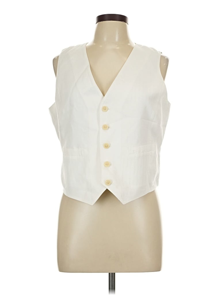 Pre-owned Alex Mill Tank Top Ivory Plunge Neckline Tops