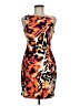 Cache Animal Print Multi Color Orange Cocktail Dress Size 6 - photo 1