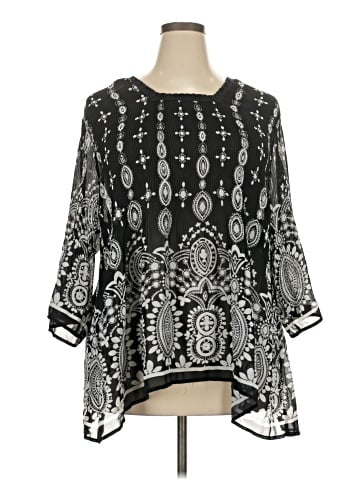 Maggie Barnes 3/4 Sleeve Blouse (view 1)