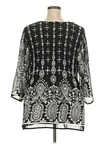 Maggie Barnes 3/4 Sleeve Blouse (view 2)