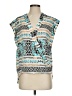 Daniel Rainn 100% Polyester Teal Sleeveless Blouse Size S - photo 1