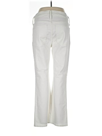 Madewell Kick Out Crop Jeans in Pure White (view 2)