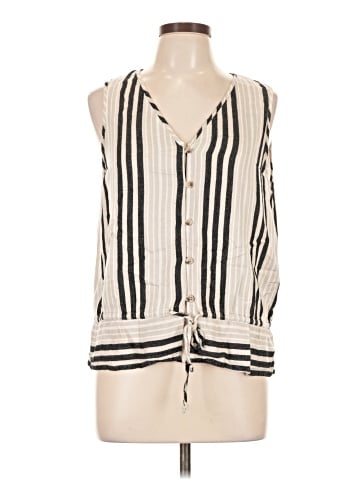 Drew Sleeveless Button-Down Shirt (view 1)