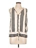 Drew Stripes Ivory Sleeveless Button-Down Shirt Size L - photo 1