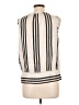Drew Stripes Ivory Sleeveless Button-Down Shirt Size L - photo 2