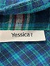 Yessica Plaid Teal Short Sleeve Button-Down Shirt Size EU 42 / US 12 - photo 7