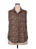 Liz Claiborne Tweed Brown Sleeveless Blouse Size XXL - photo 1