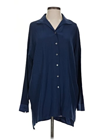 Lafayette 148 New York Long Sleeve Silk Top (view 1)