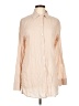 Paradise Tan Long Sleeve Blouse Size L - photo 1