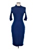 Unique Vintage Solid Blue Cocktail Dress Size M - photo 1