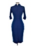 Unique Vintage Solid Blue Cocktail Dress Size M - photo 2