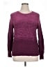 Gloria Vanderbilt Color Block Purple Pullover Sweater Size XL - photo 1