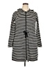 Lands' End 100% Cotton Stripes Gray Coat Size 18 - photo 1