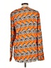 Assorted Brands Animal Print Orange Long Sleeve Silk Top Size EU 42 / US 12 - photo 2